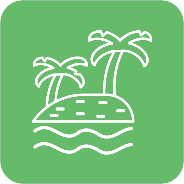 Estilo de ilustración vectorial de la isla de Palm