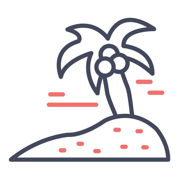 Estilo de ilustración vectorial de la isla