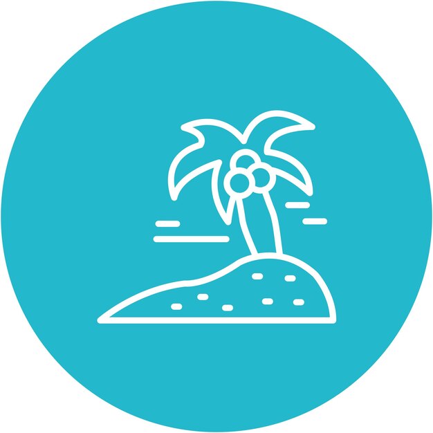 Estilo de ilustración vectorial de la isla