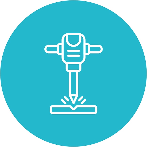 Estilo de ilustración vectorial de Jackhammer