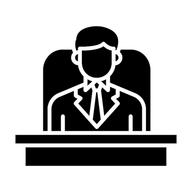 Estilo de ilustración vectorial del jefe