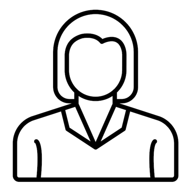 Estilo de ilustración vectorial de la joven dama