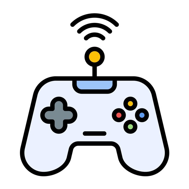 Estilo de ilustración vectorial del joystick inalámbrico