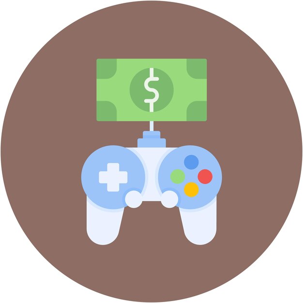 Estilo de ilustración vectorial del juego de dinero