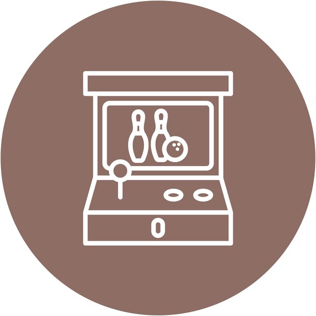 Estilo de ilustración vectorial de juegos operados por monedas
