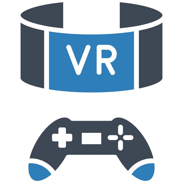 Vector estilo de ilustración vectorial de juegos vr