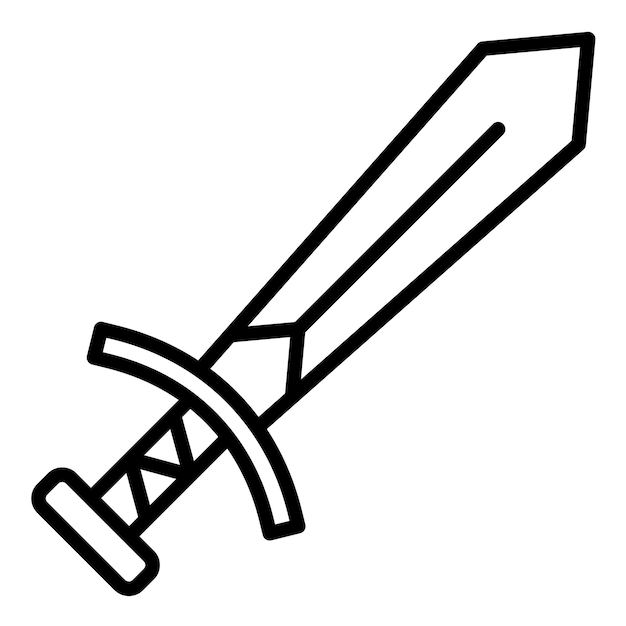Estilo de ilustración vectorial de juguetes de espadas
