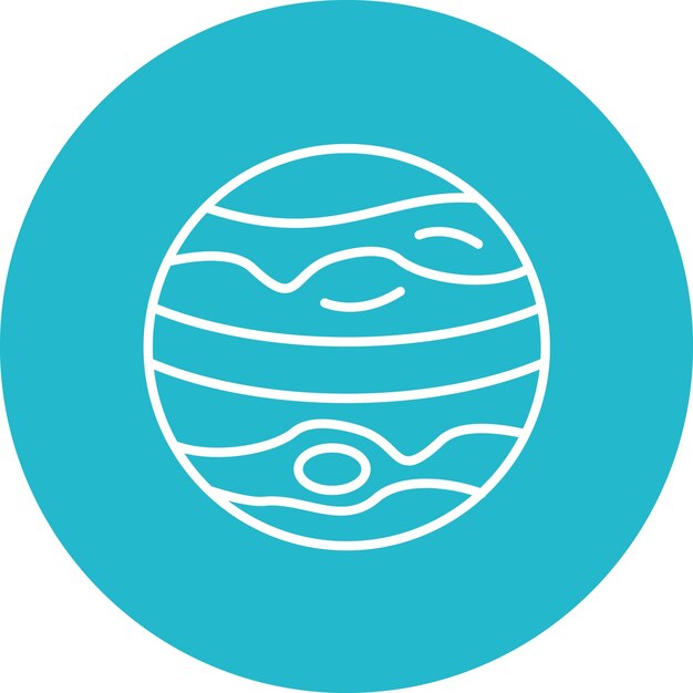 Estilo de ilustración vectorial de Júpiter