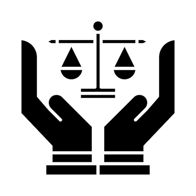 Estilo de ilustración vectorial de la justicia