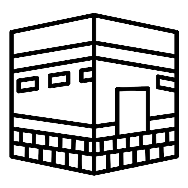 Estilo de ilustración vectorial de la Kaaba