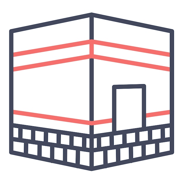 Estilo de ilustración vectorial de la Kaaba