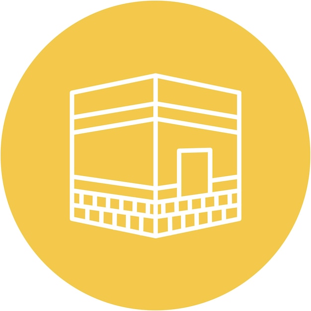 Estilo de ilustración vectorial de la Kaaba