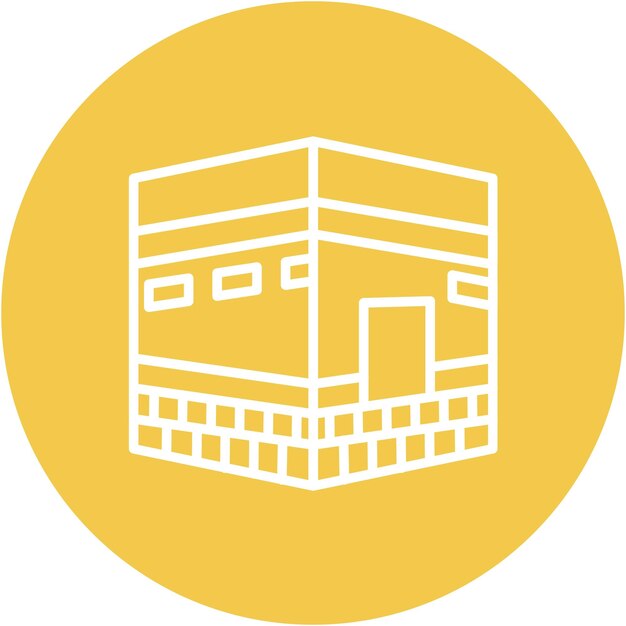 Estilo de ilustración vectorial de la Kaaba