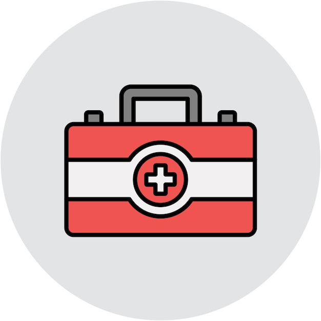 Estilo de ilustración vectorial del kit de primeros auxilios