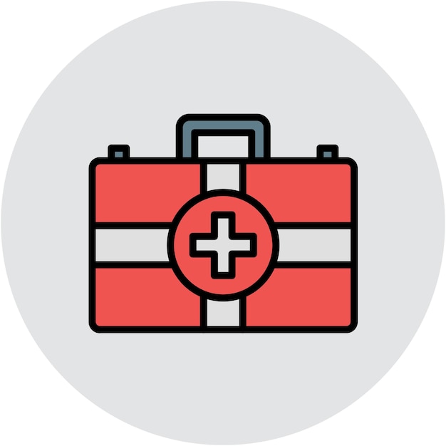 Estilo de ilustración vectorial del kit de primeros auxilios