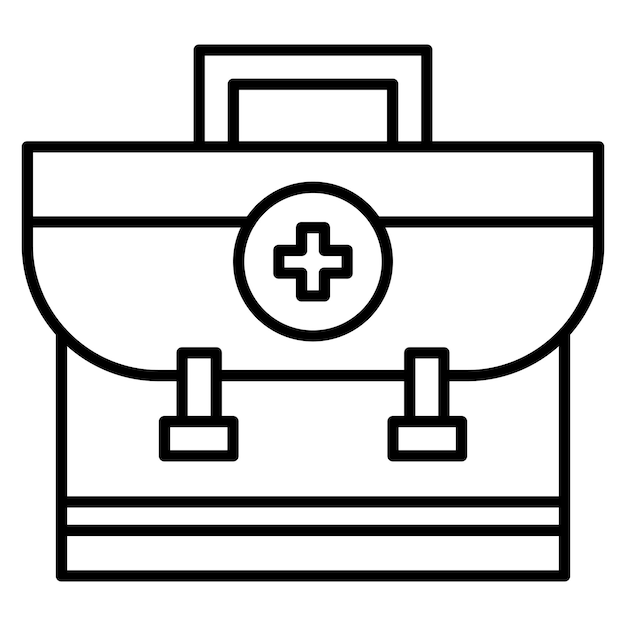 Estilo de ilustración vectorial del kit de primeros auxilios