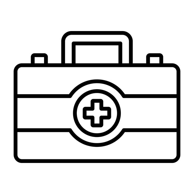 Estilo de ilustración vectorial del kit de primeros auxilios