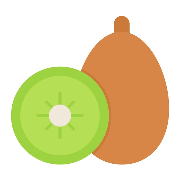 Estilo de ilustración vectorial de Kiwi