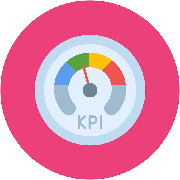 Estilo de la ilustración vectorial del KPI