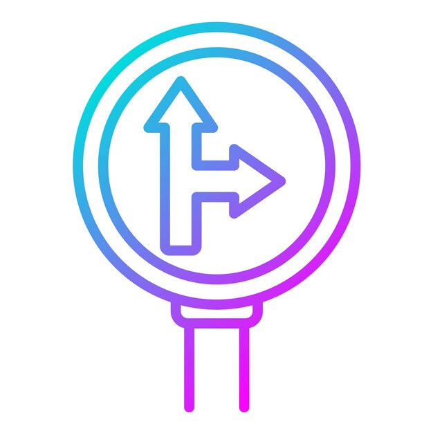 Estilo de ilustración vectorial del lado derecho de la carretera
