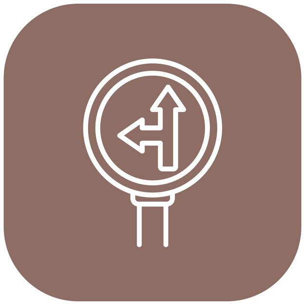 Estilo de ilustración vectorial del lado izquierdo de la carretera
