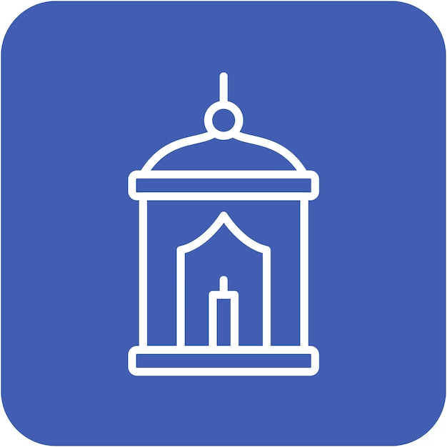 Estilo de ilustración vectorial de la lámpara árabe