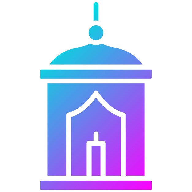 Estilo de ilustración vectorial de la lámpara árabe