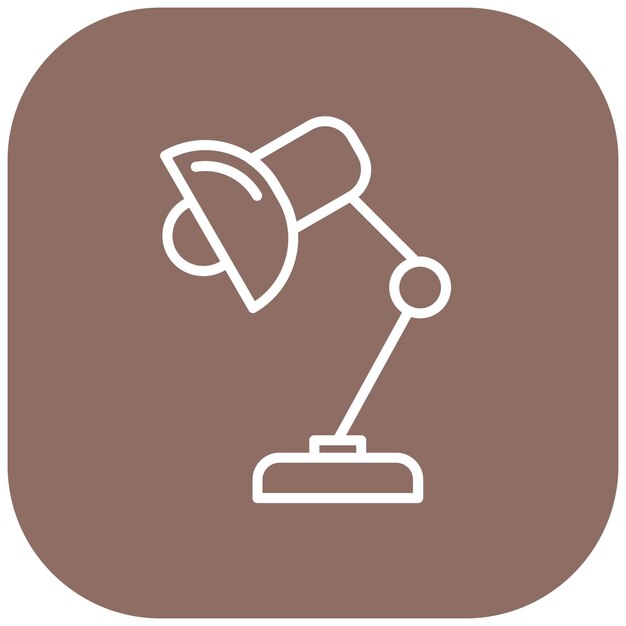 Estilo de ilustración vectorial de la lámpara de escritorio