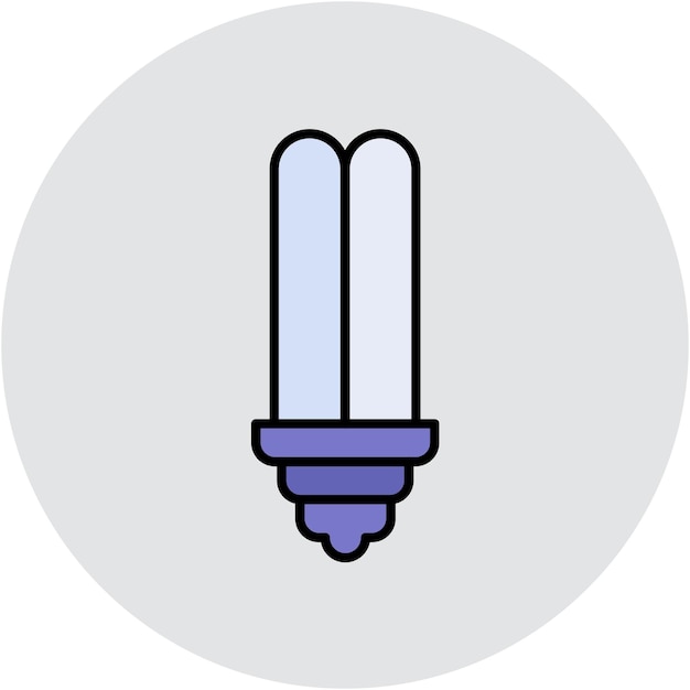 Estilo de ilustración vectorial de la lámpara LED