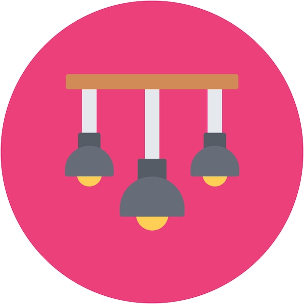 Estilo de ilustración vectorial de la lámpara de techo