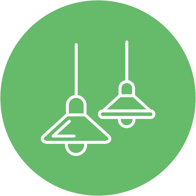 Estilo de ilustración vectorial de las lámparas