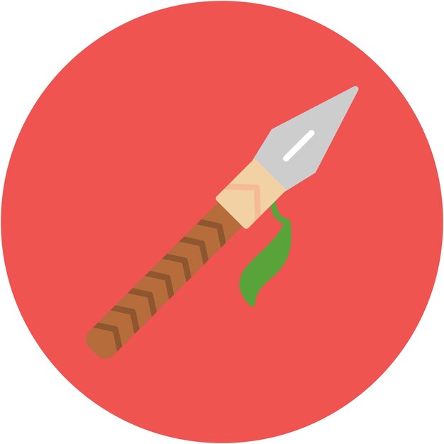 Estilo de ilustración vectorial de lanza