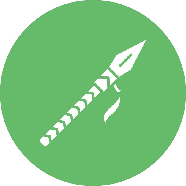 Estilo de ilustración vectorial de lanza