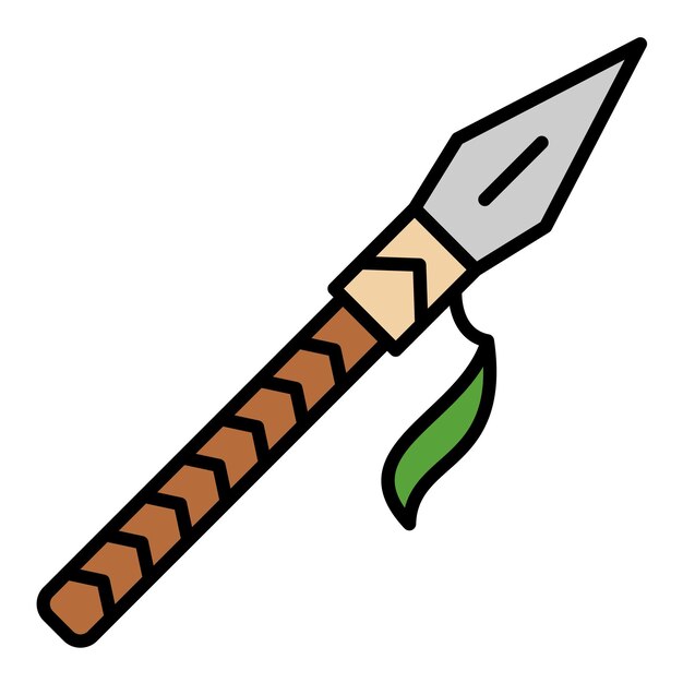 Estilo de ilustración vectorial de lanza