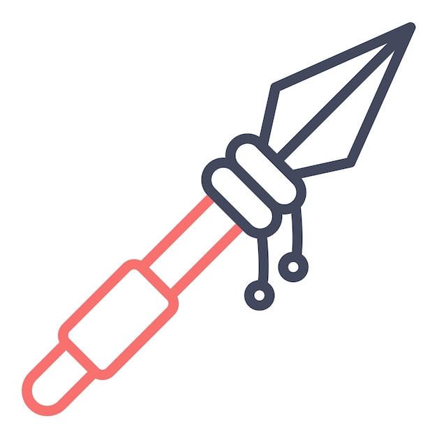 Estilo de ilustración vectorial de las lanzas