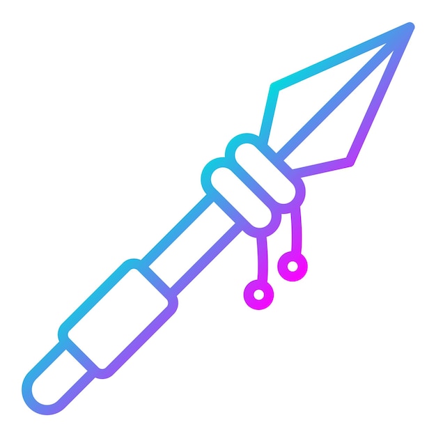 Estilo de ilustración vectorial de las lanzas