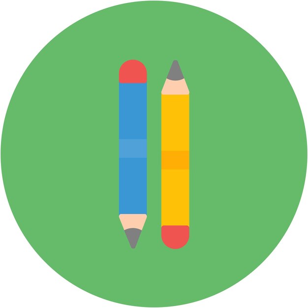 Estilo de ilustración vectorial de lápices