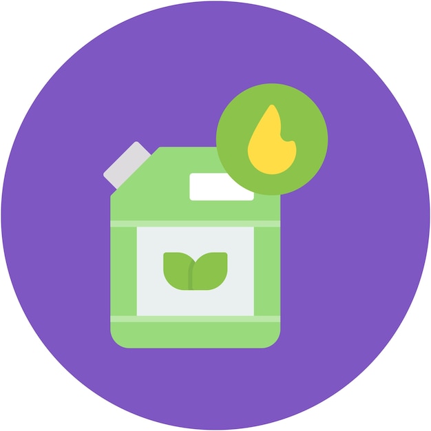 Estilo de ilustración vectorial de las latas de biocombustible