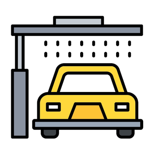 Vector estilo de ilustración vectorial de lavado de automóviles