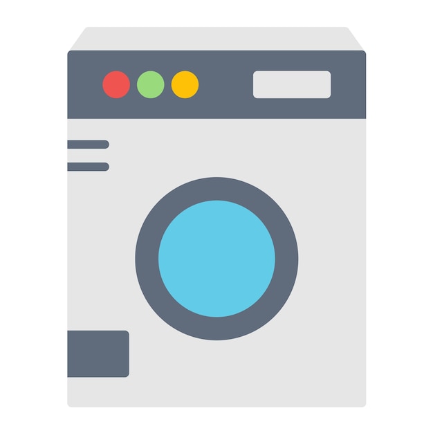 Estilo de la ilustración vectorial de la lavadora