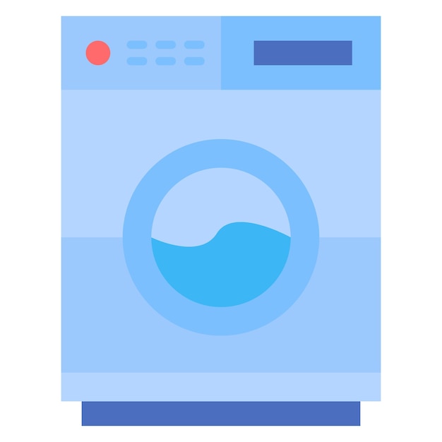 Estilo de la ilustración vectorial de la lavadora