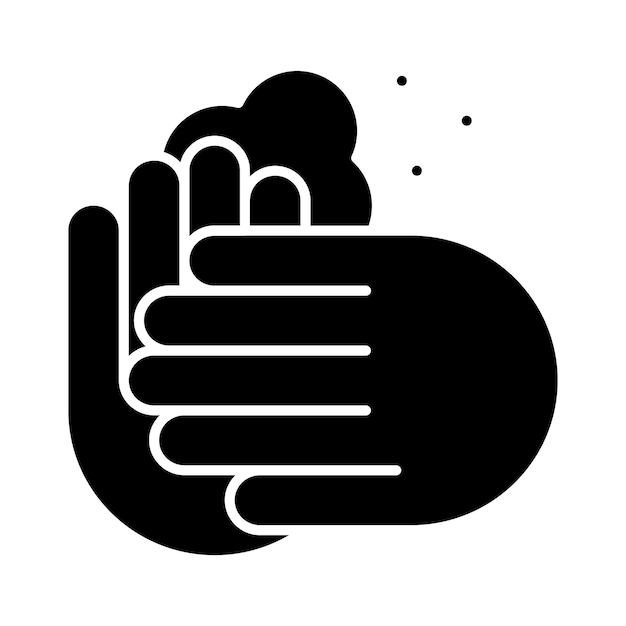 Estilo de la ilustración vectorial para lavarse las manos