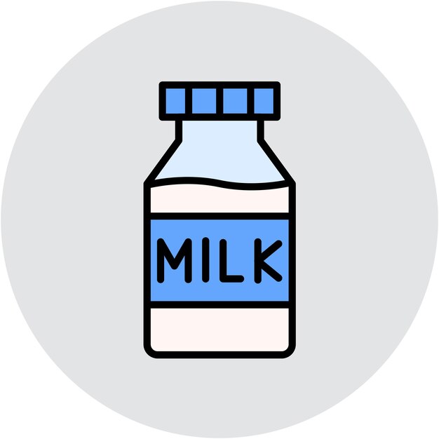 Estilo de ilustración vectorial de la leche