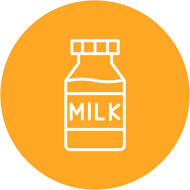 Estilo de ilustración vectorial de la leche