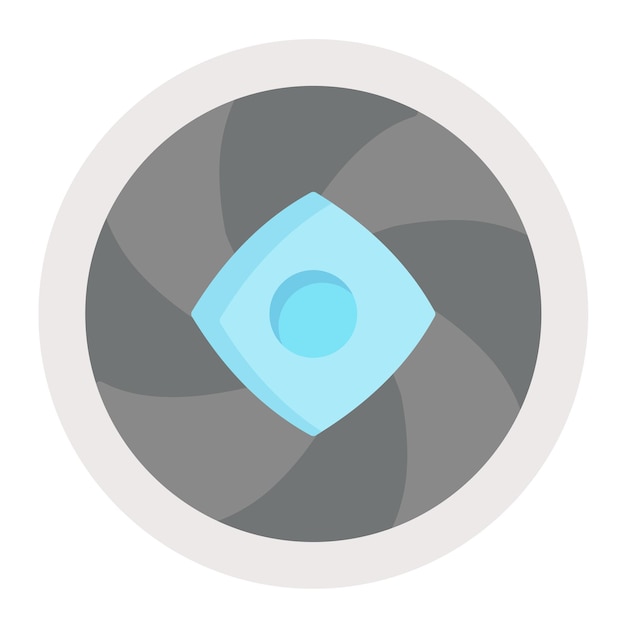 Estilo de ilustración vectorial de la lente de la cámara