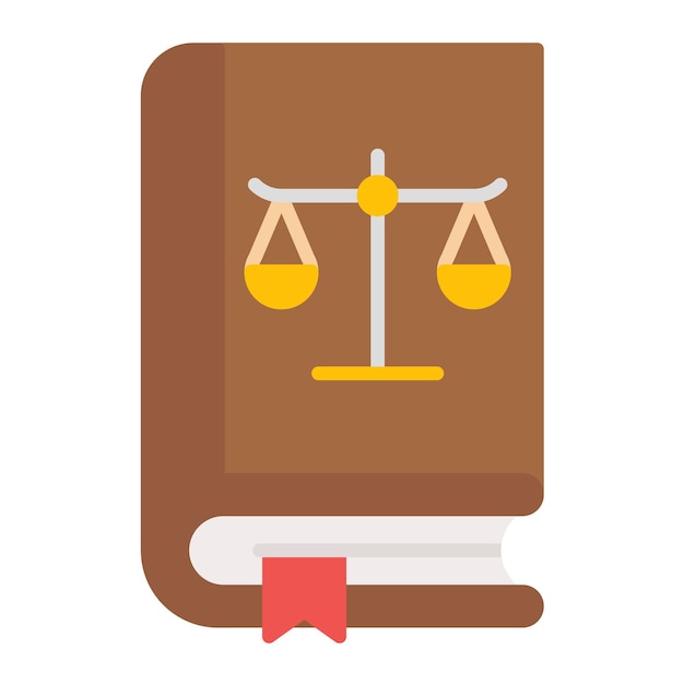 Estilo de ilustración vectorial de la ley del libro