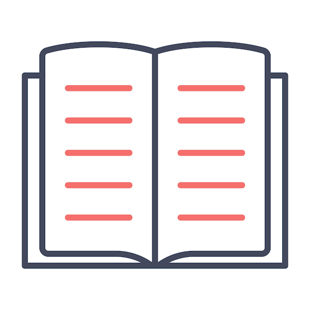 Estilo de ilustración vectorial de libro abierto