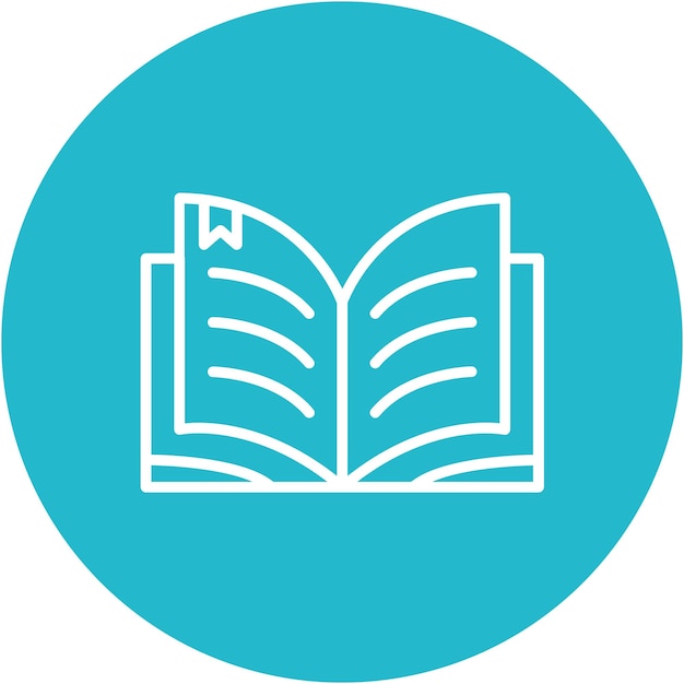 Estilo de ilustración vectorial de libro abierto