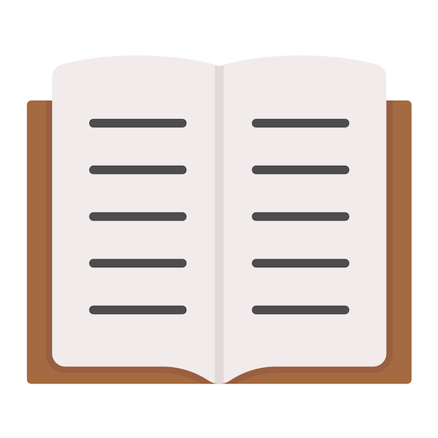Estilo de ilustración vectorial de libro abierto