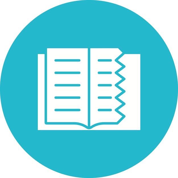 Estilo de ilustración vectorial del libro desgarrado